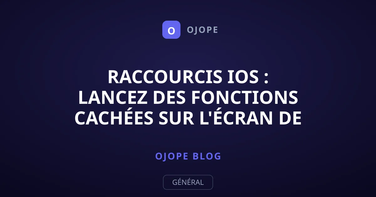 Raccourcis iOS : Lancez des Fonctions Cachées sur l'Écran de Verrouillage